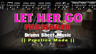 Passenger  : Let Her Go || Drums Sheet Music (With Download)