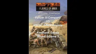 Flames of War Battle Report: Firestorm Gazala Round 3 Game 3