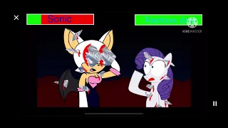 Sonic vs rainbow dash with healthbars