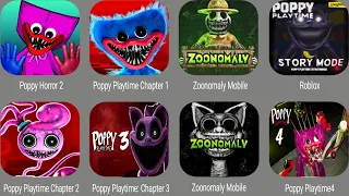 Poppy Playtime Chapter 3,Poppy Playtime 4,Poppy 3 Roblox,Poppy 2,Poppy Horror 2,Zoonomaly Mobile