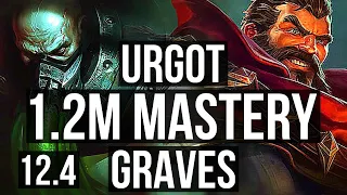 URGOT vs GRAVES (TOP) | Rank 4 Urgot, 8 solo kills, 1.2M mastery, 500+ games | KR Master | 12.4