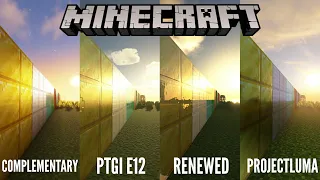 Complementary, SEUS PTGI E12, SEUS Renewed and projectLUMA Shaders comparison || Minecraft 1.16.5