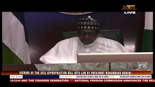 Signing Of 2022 Appropriation Bill Into By President Buhari | 31/12/2021 | NTA