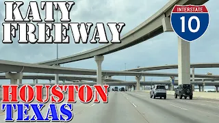 I-10 West - Katy Freeway - World's WIDEST Freeway - Houston - Texas - 4K Highway Drive