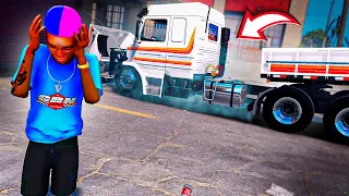 GTA V VIDA DE CAMINHONEIRO | TROLEI O CAMINHÃO DO MEU AMIGO COLOCANDO FOGO 🤣 #195