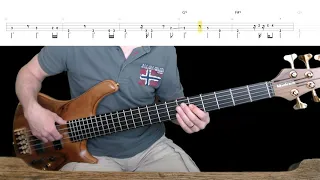 Elton John - Nikita Bass Cover with Playalong Tabs in Video