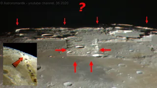 MOON BASE or geological structure of an unusual shape? Real shooting Moon. Translation subtitles