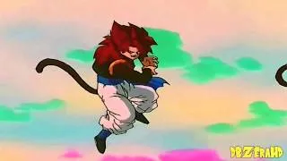 Gogeta se burla de omega shenron y hace el falso hamehameha 1080p HD)