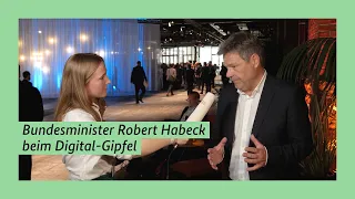 Bundesminister Robert Habeck im Interview mit dem HPI-digitalblog auf dem #DigitalGipfel 2022.