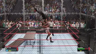Randy Orton Suplexes Roman Reigns Through The Table - WWE 2K23