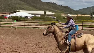 Kenda Lenseigne and Hazel Harrison CMS Horse