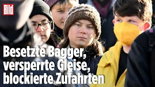 Lützerath-Protest geht weiter: Hier wird Greta Thunberg weg getragen