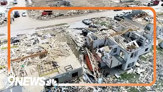 Drone video shows damage from tornadoes in Omaha, Nebraska
