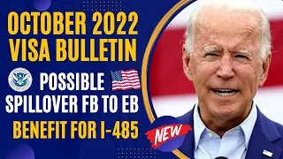 October 2022 Visa Bulletin Predictions : Possible Spillover FB Green Card to EB | Benefit for I-485