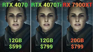 Nvidia RTX 4070 vs RTX 4070 Ti vs AMD RX 7900 XT | 20 Games Tested