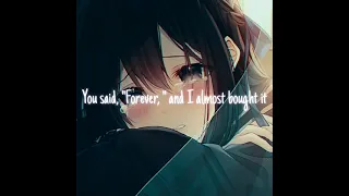 I Miss You, I'm Sorry by Gracie Abrams Nightcore Lyrics