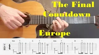 The Final Countdown - Europe - Fingerstyle guitar with tabs