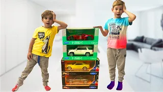 Super Lev and Gleb help mom and get gifts - New Cars!