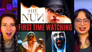 the GIRLS REACT to *The Nun* GOES FULL ACTION??!! (First Time Watching) Horror Movies