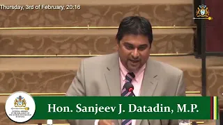 Budget 2022 debate presentation by PPP/C MP Sanjeev Datadin.