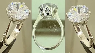 how to make silver  diamond ring make ring