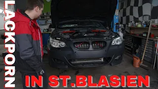 BMW E60 I Wir Lackieren das M-Paket vorn I Lackierwerkstatt St.Blasien