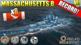 Massachusetts B 8 Kills & 231k Damage | World of Warships Gameplay 4k