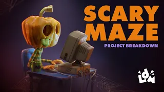 Scary Maze 🎃 - Project Breakdown in Procreate, Nomad Sculpt, and Blender