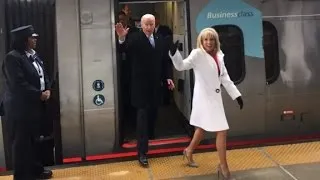 Joe Biden takes the Amtrak home