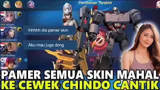 PRANK PAMER SKIN KE STREAMER CEWE CHINDO INI ! DENGAR REAKSI SENANG DIA WKWK- Mobile Legends