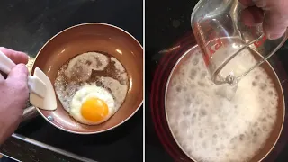 “myth busting” restoring NONSTICK pan with vinegar and baking soda