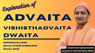 Understanding Advaita, Vishishadvaita & Dwaita philosophies