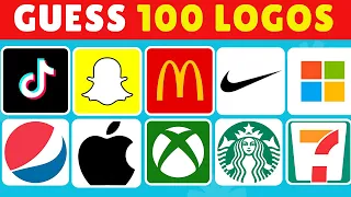 Guess the Logo in 3 seconds 2024 | 100 famous Logos | Logo quiz