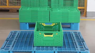 HOREN Guide to operate the collapsible plastic crates for fruits and vegetables