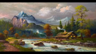 How I Paint Landscape Just By 4 Colors Oil Painting Landscape Step By Step 84 By Yasser Fayad
