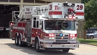 Tulsa Fire Department Ladder 29 Responding from Quarters
