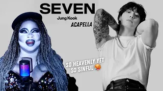 SINGER REACTS to 정국 (Jung Kook) singing  'Seven’ acapella | REACTION