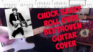 How To Play On Guitar | Chuck Berry | Roll Over Beethoven |Guitar Cover with Tabs| 1956 |