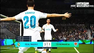 PES 2018 | Real Madrid vs Numancia | C.RONALDO hattrick | Gameplay PC