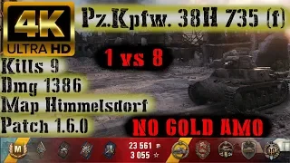 World of Tanks Pz.Kpfw. 38H 735 (f) Replay - 9 Kills 1.3K DMG(Patch 1.6.0)