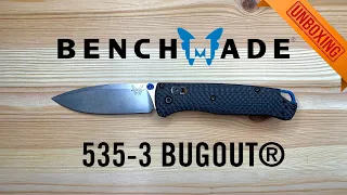 UNBOXING BENCHMADE BUGOUT 535-3, fibra de carbono y acero s90v. Review EDC4K