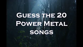 Power Metal Quiz   Guess the Power Metal Band (20 songs)