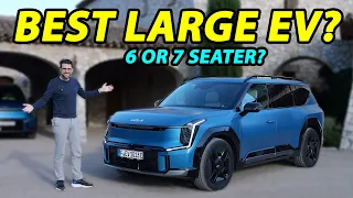 Kia EV9 GT-Line driving REVIEW electric 7-seater vs 6-seater