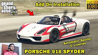 GTA 5 : HOW TO INSTALL PORSCHE 918 SPYDER CAR MOD🔥🔥🔥