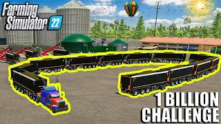 Filling THE LONGEST ROAD TRAIN in FS22 w/ 5 MILLION SILAGE | 1 BILLION Challenge