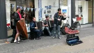 "The Compatible", Russian street musicians in Utrecht playing Toccata from Bach