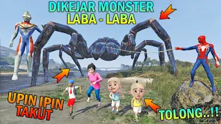 UPIN IPIN DIKEJAR MONSTER LABA - LABA RAKSASA, DIBANTU SPIDERMAN - GTA 5 BOCIL SULTAN