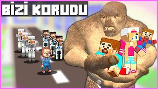 KORKUNÇ DEV BİZİ KORUYOR! 😱 - Minecraft