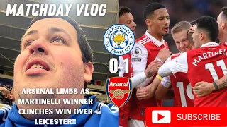 Arsenal LIMBS As Martinelli Winner Clinches Win Over Leicester|Leicester 0-1 Arsenal|MatchDay Vlog|