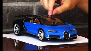 Bugatti Chiron escala 1:18 maisto revisión